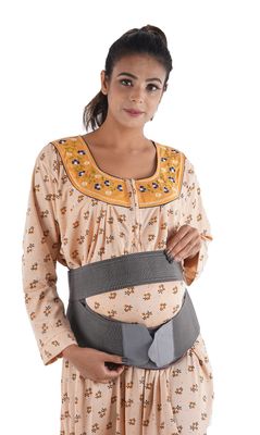 Atihsi Women Maternity Belt Pregnancy Support - Waist Back Abdomen Band Belly Brace (M) Black