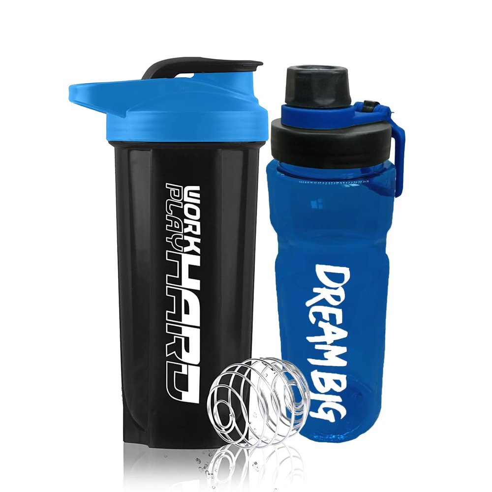 Amazing Quality of Combo Gym Shaker and Sipper Bottle|Protein Shaker Bottle|Shaker Bottle 700 ml (Blue)