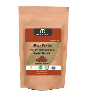 MET HERB Ubtan Powder( Sandal Flavor) Instant Hair Removal product-20g/No more hair removal worries!!