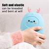 Hot Water Bottle, Silicone Mini Hot Water Bag Hand Warmer Water Injection Bottle Small Hot Water Bag Cartoon Microwave Heating Hotwaterbottle for Hiking Camping Outdoor(One-Blue) view 2