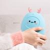 Hot Water Bottle, Silicone Mini Hot Water Bag Hand Warmer Water Injection Bottle Small Hot Water Bag Cartoon Microwave Heating Hotwaterbottle for Hiking Camping Outdoor(One-Blue) view 4