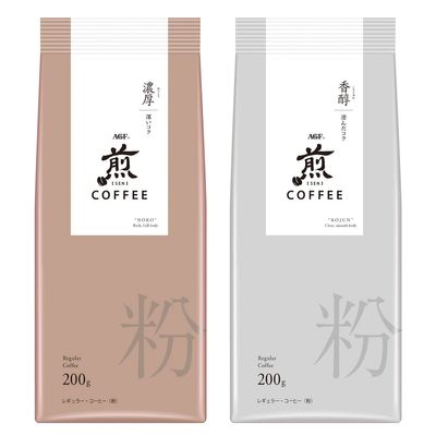 AGF Roasted Regular Coffee Powder Rich Flavor Comparison Set 200g x 2 Types [Coffee Powder] [Coffee Gift] [Assorted Set] [Assortment] | Made in Japan | Japanese Coffee