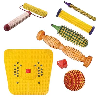 4beauty Therapy Acupressure Foot Roller Wooden With Various Body Massage Products Gym & Fitness Kit