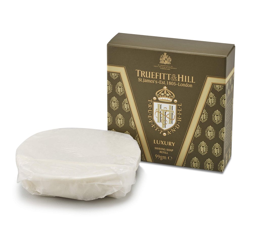 Truefitt & Hill Luxury Shaving Soap Refill 99gm | Signature Product of Truefitt and Hill | Essential Grooming Collection For Men | Suitable For All Skin Types