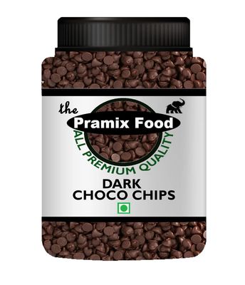 Pramix Dark Chocolate Mini Choco-Chips Baking Ingredient, Topping and Decoration Candy for Ice Cream, Desserts and Baked Goods (500gm)
