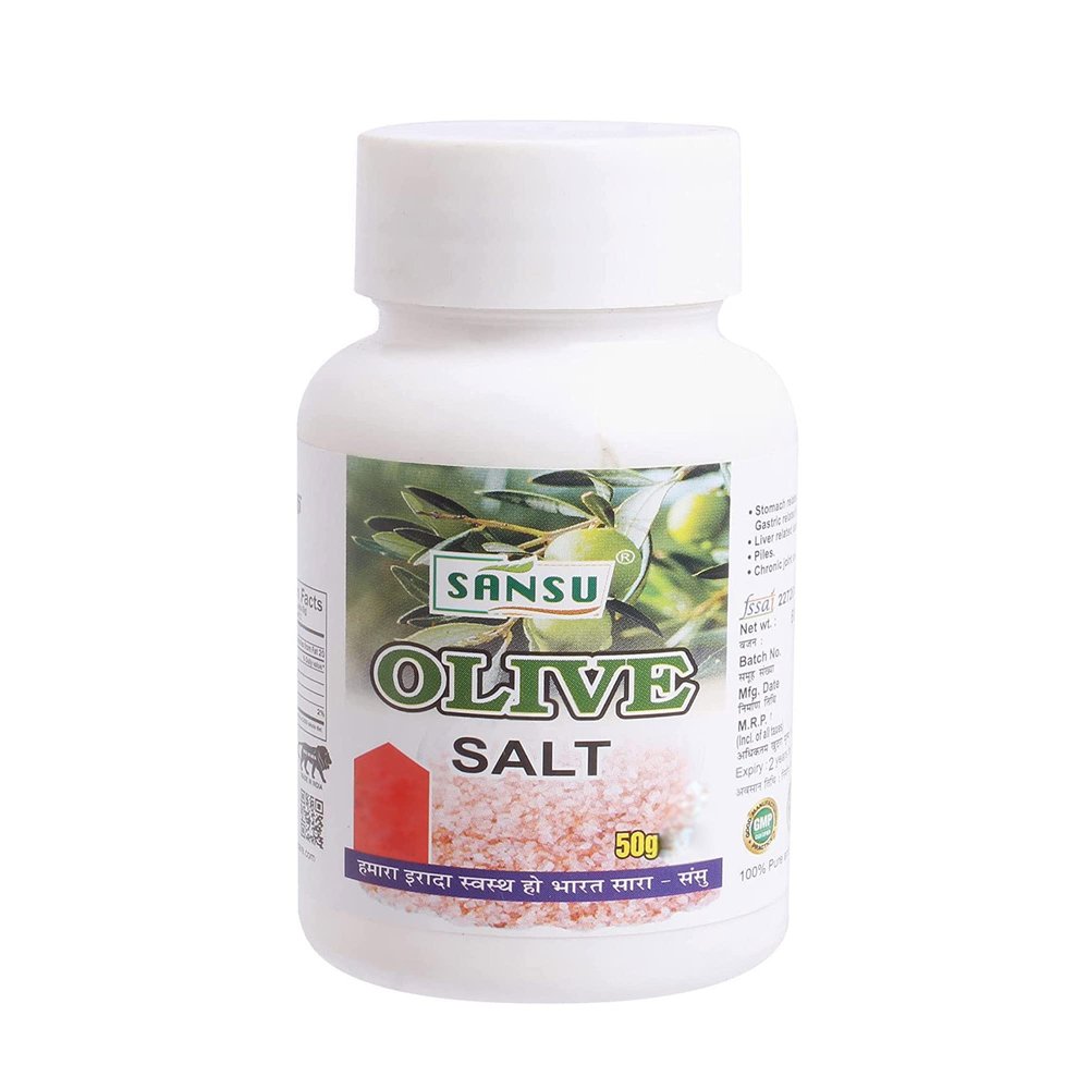 SANSU Jaitun Namak | Olive Salt | Best Used for Boost Immunity | 50g - Pack of 1
