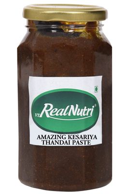 VT Real Nutri Kesariya Thandai | Soft Drink Paste Thandai Badam Kesar,Milk Mix Beverage | Summer Cooler Milk Thandai Sharbat | Cold Drink(600gm)