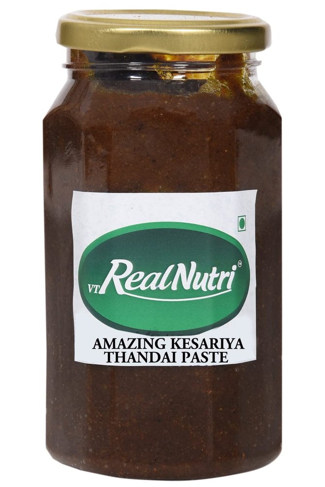 VT Real Nutri Kesariya Thandai | Soft Drink Paste Thandai Badam Kesar,Milk Mix Beverage | Summer Cooler Milk Thandai Sharbat | Cold Drink(600gm)