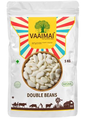 VAAIMAI Double Beans/French Lima Beans/White Beans, 5kg