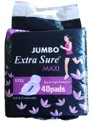 EMPRESSES Zimmy Enterprise Extra Sure Sanitary Pad Jumbo Xxxl Full Size Pack Of 40 Sanitary Pad