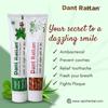 Dant Rattan Premium, Herbal And Plus Ayurvedic Whitens Strengthen Teeth And Flouride Free Toothpaste Toothpaste Pack Of 2 inc.Strong teeth,Healthy Gums,Tumbru,Aloe vera,Ashoka Tree view 4