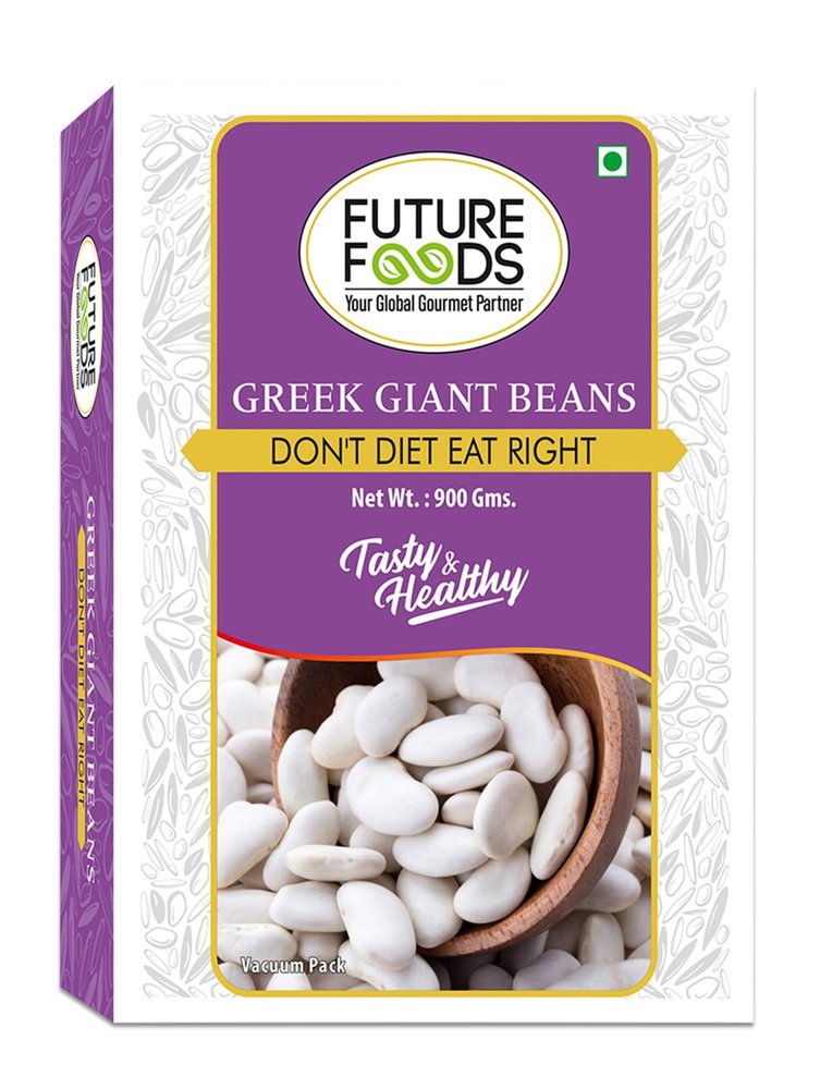 Future Foods Greek Gigante Beans 900 Gram| Double Butter Beans|Protein Rich|Good Source Of Soluble Fiber & Vitamin A|Sweet & Mild Taste|Meaty Texture|Gluten Free|Low In Fat Content
