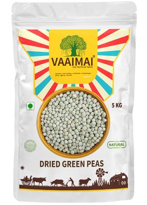 VAAIMAI Dried Green Peas | Dry Batana | Matar | Pattani, 5kg