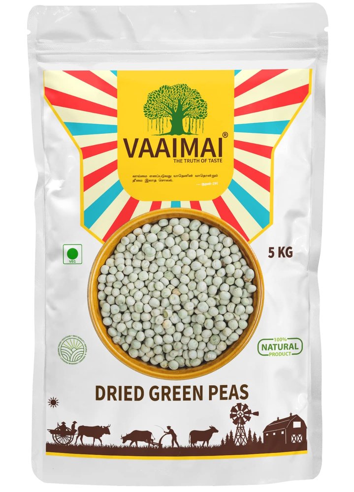VAAIMAI Dried Green Peas | Dry Batana | Matar | Pattani, 5kg