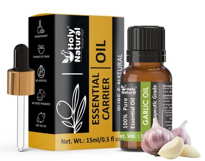 Holy Natural Garlic Essential Oil 15ml (with Dropper Plug).