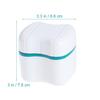 Denture Box False Teeth Case Denture Cup Cleaning Soaking Cup 2pcs Mouth Guard Night Gum Retainer Container Home Travel Green view 2