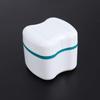 Denture Box False Teeth Case Denture Cup Cleaning Soaking Cup 2pcs Mouth Guard Night Gum Retainer Container Home Travel Green view 3