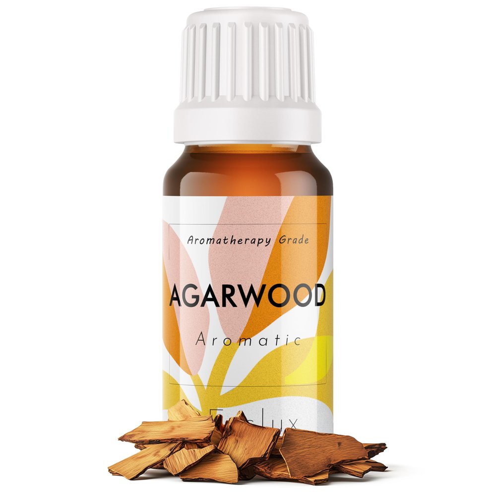 Esslux Agarwood Fragrance Oil - 100% Pure Natural Oud Oil for Diffuser, Candles & Soap Making | Rich, Earthy Aroma for Relaxation & Aromatherapy | Therapeutic Grade 15ML