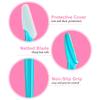 HFATMOS 48 Pcs Eyebrow Razor, Face Razor Multipurpose Dermaplaning Tool, Hair Trimmer Shaper Shaver with Protective Cover, Facial Removal for Women Men Body Use, Yellow,Blue,Pink, Count (Pack of 1) view 3