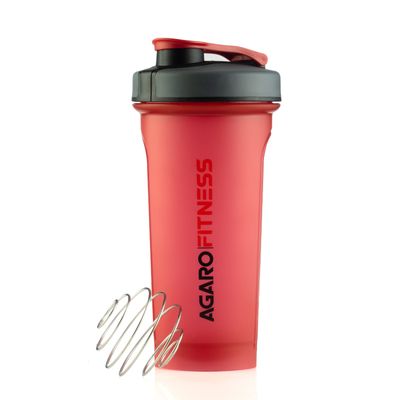 AGARO Magnum Shaker Bottle, 750 Ml, Steel Shaker Ball, Sipper Bottle Ideal for Protein, BPA Free, Leakproof, Red (Pack of 1)
