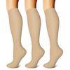 Copper Compression Socks (3 Pairs) 15-20 mmHg Circulation is the Best Athletic and Daily Use for Men and Women, Running, Climbing, 06 Beige, Small-Medium, 06 Beige, S-M view 1