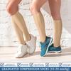 Copper Compression Socks (3 Pairs) 15-20 mmHg Circulation is the Best Athletic and Daily Use for Men and Women, Running, Climbing, 06 Beige, Small-Medium, 06 Beige, S-M view 2