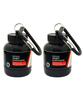 COOL INDIANS Portable Protein Whey Bottle or Supplement Powder Carrying Funnel & Container with Key-Chain Pack of 2 (BLACK) view 1