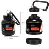 COOL INDIANS Portable Protein Whey Bottle or Supplement Powder Carrying Funnel & Container with Key-Chain Pack of 2 (BLACK) view 4