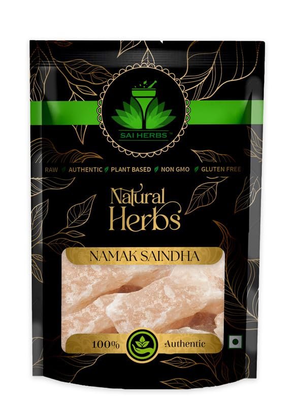 SAI HERBS Namak Saindha Sabut - Sendha Namak Sabut - Rock Salt Raw - Pink Salt Raw (2 KG)