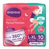 Evereve Period Panty For Girls & Women, (L-XL), 10 Pcs, 360 Degree Coverage, 0% Leaks, High Absorbency For Heavy Flow, Maternity Delivery Pads, Postpartum & Overnight Protection, Disposable Panty view 1