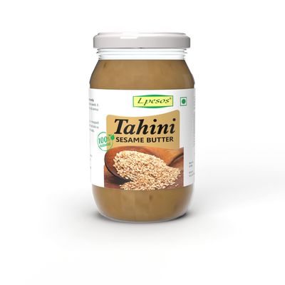 LPESOS Natural Brown Tahini Sesame Seed Butter 100% Natural Keto Friendly 400Gms