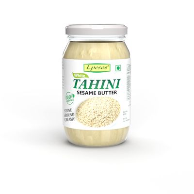 LPESOS Natural White Tahini Sesame Seed Butter 100% Natural Keto Friendly 400Gms