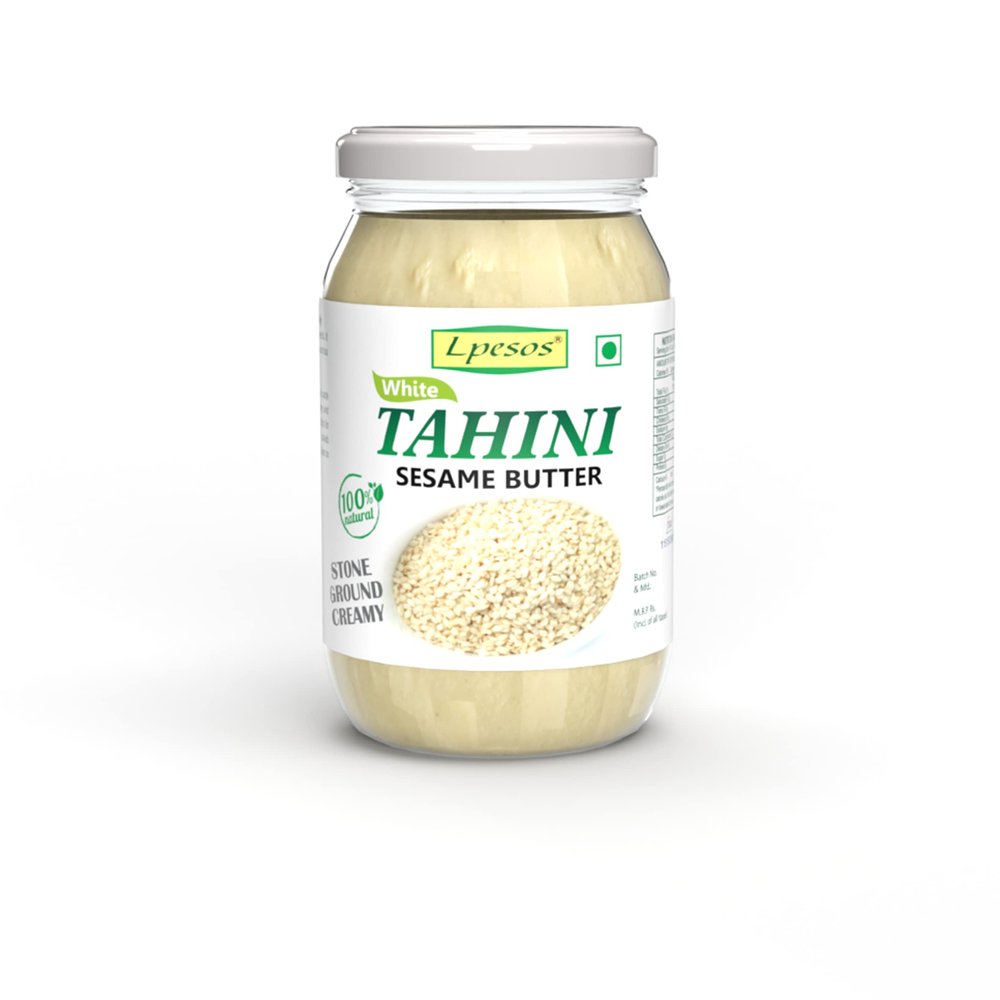 LPESOS Natural White Tahini Sesame Seed Butter 100% Natural Keto Friendly 400Gms