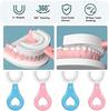 Diniva Pack of 2 U Shaped Toothbrush for Kids Manual Whitening Toothbrush Silicone Brush Head for Kids Children Infant Toothbrush For 2-6 Years Mouth-Cleaning (Multicolor) view 3