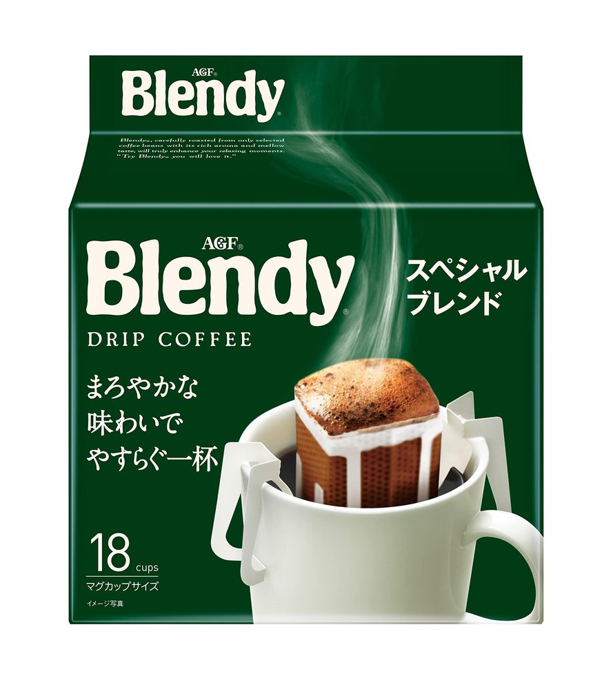 AGF Blendy Regular Coffee Drip Pack Special Blend 18 Bags | Made in Japan | Japanese Drip Coffee