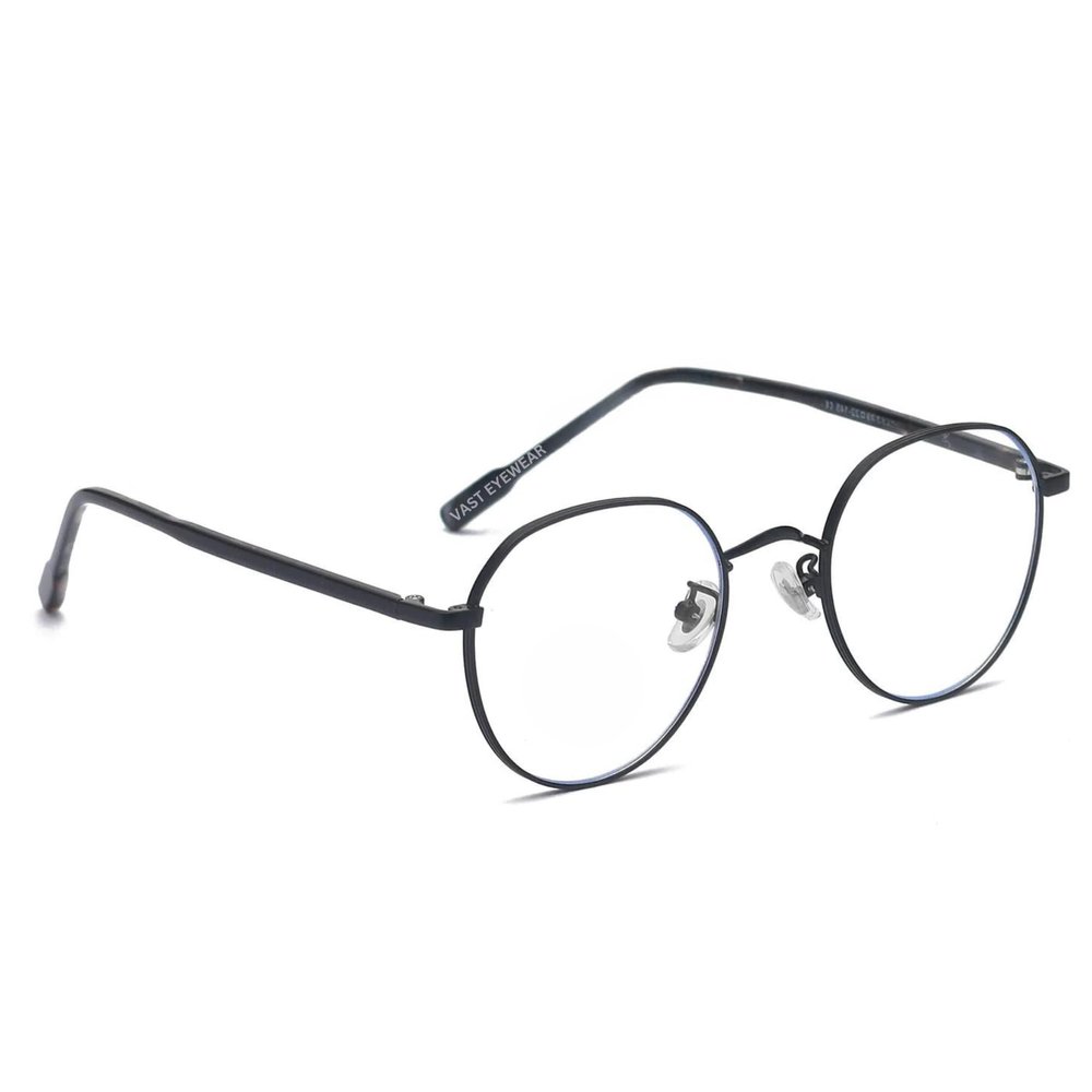 Vast Blue Cut Computer Glasses for Eye Protection | Zero Power, Anti Glare & Blue Light Filter Glasses | UV Protection Specs for Men & Women |Metal Frames & CR39 Blue Cut Lens (Blue)