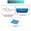Vast Blue Cut Computer Glasses for Eye Protection | Zero Power, Anti Glare & Blue Light Filter Glasses | UV Protection Specs for Men & Women |Metal Frames & CR39 Blue Cut Lens (Blue) view 4
