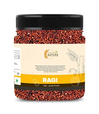 Organic Nature Ragi Raagi Finger Millet 400 gms Nachani Multi Grain ragi Organic Ragi Whole| Jar Pack|