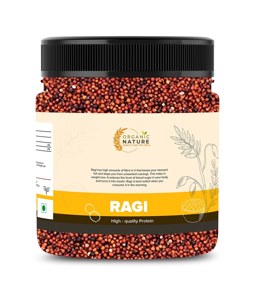 Organic Nature Ragi Raagi Finger Millet 400 gms Nachani Multi Grain ragi Organic Ragi Whole| Jar Pack|