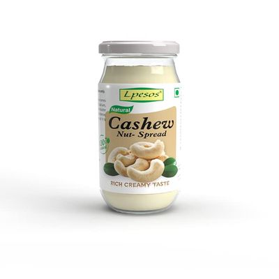 LPESOS Cashew Nut Butter Spread Rich Creamy Taste 100% Natural Unsweetened - 200Gms