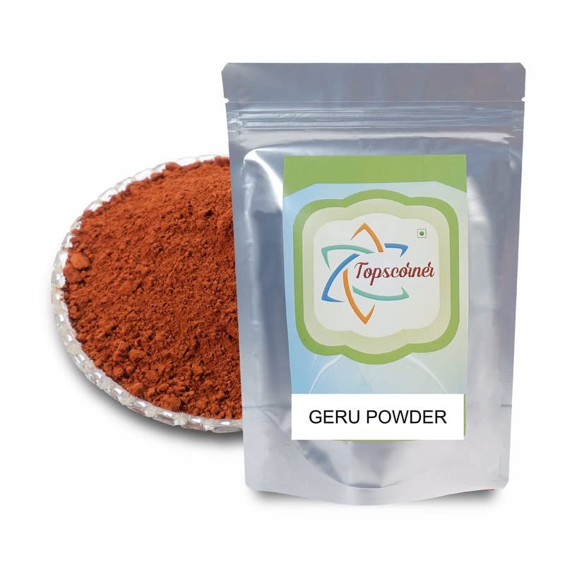 Topscorner Geru Powder - Red Ochre Powder, 400 Grams