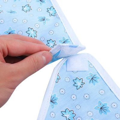 4 Types Adult Bib, High Temperature Resistance Waterproof Bib, for Adult The Elderly(Flower Blue)