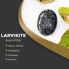 9Dzine Larvikite Crystal Oval Palm Stone,Polished Larvikite Soap for Relaxation,Gemstone,Palmstone for Meditation and Crystal Healing Cabochons,Pack of 1 view 2