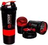 Crystal Zone Rubber Spider Protein Gym Shaker Bottle for Gym - 500 Milliliters, Black view 1