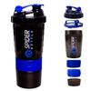 Crystal Zone Rubber Spider Protein Gym Shaker Bottle for Gym - 500 Milliliters, Black view 2