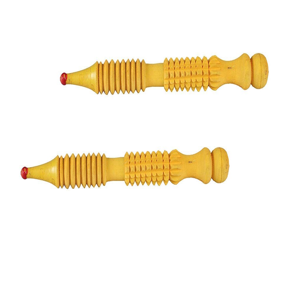 4beauty Therapy Combo Pack of 2 Acupressure Wooden Jimmy Hand & Foot Roller Massager Relaxes the Mind and Body.