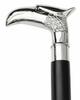 .Nautical Brass Walking Cane Wooden Walking Stick Silver Brass Handle view 1