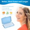 Braces Wax, 10 Pack 50 Wax Strips 350+ Dots, Precut Dental Wax for Braces & Aligners, Food Grade Brace Wax with Separate Cases and Storage Box- Easy to Use and Stick Better (Unscented & Mint) view 2