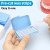 Braces Wax, 10 Pack 50 Wax Strips 350+ Dots, Precut Dental Wax for Braces & Aligners, Food Grade Brace Wax with Separate Cases and Storage Box- Easy to Use and Stick Better (Unscented & Mint) view 3