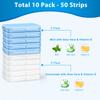 Braces Wax, 10 Pack 50 Wax Strips 350+ Dots, Precut Dental Wax for Braces & Aligners, Food Grade Brace Wax with Separate Cases and Storage Box- Easy to Use and Stick Better (Unscented & Mint) view 4